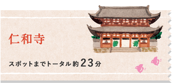 仁和寺スポット約23分