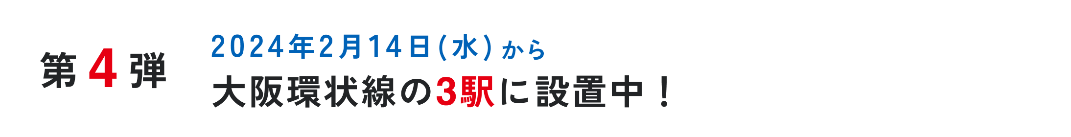 2024年2月12日(月)から大阪環状線の6駅に設置！(予定)