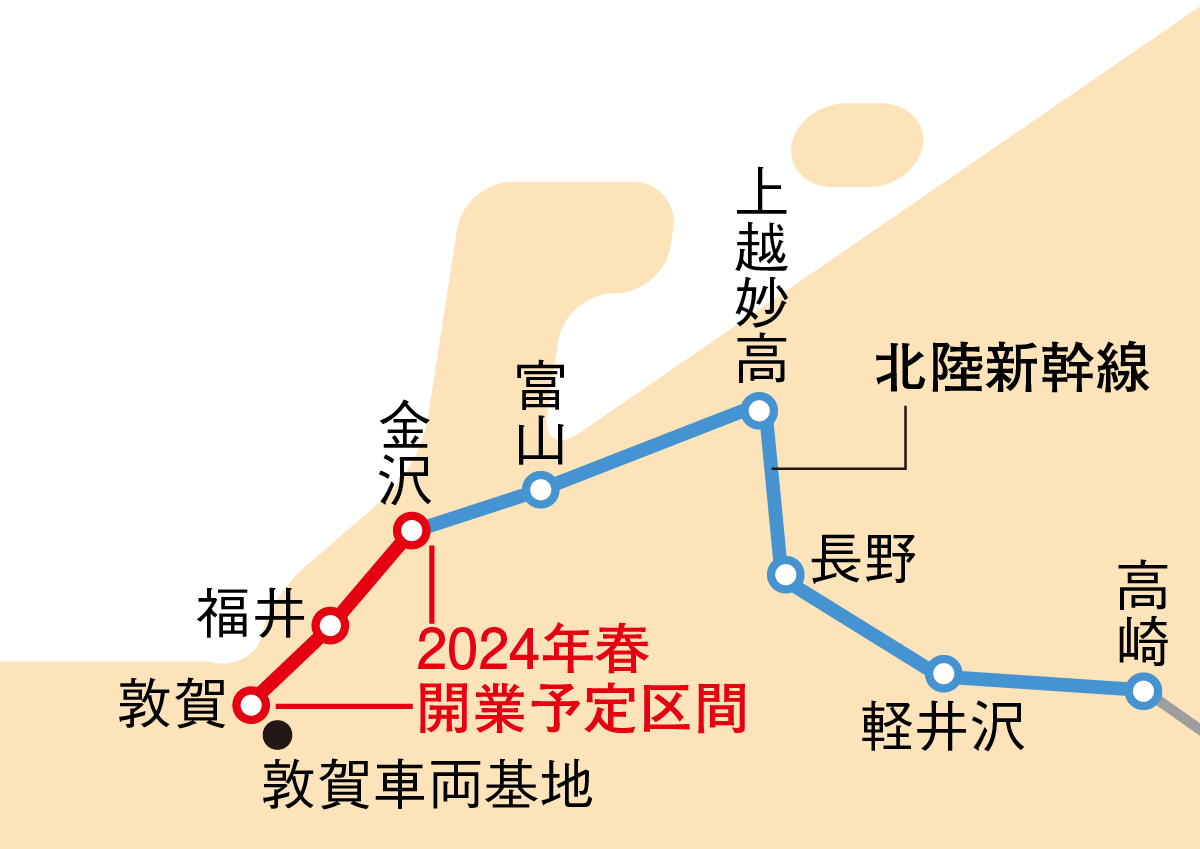 北陸新幹線マップ