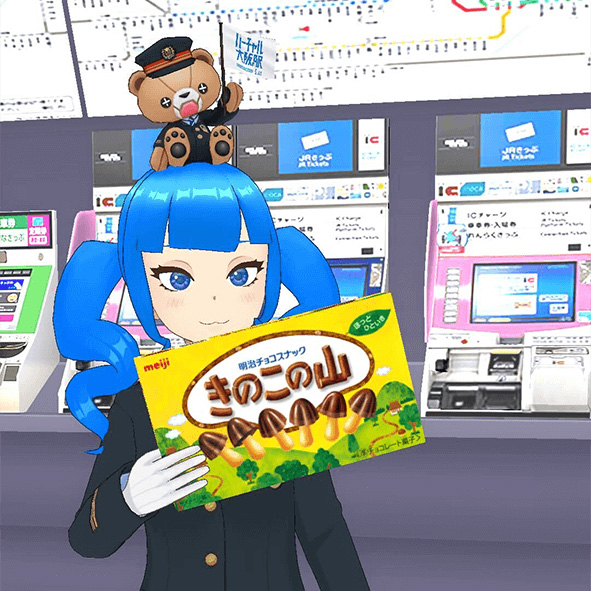 バーチャル大阪駅内ギミック（改札機前）