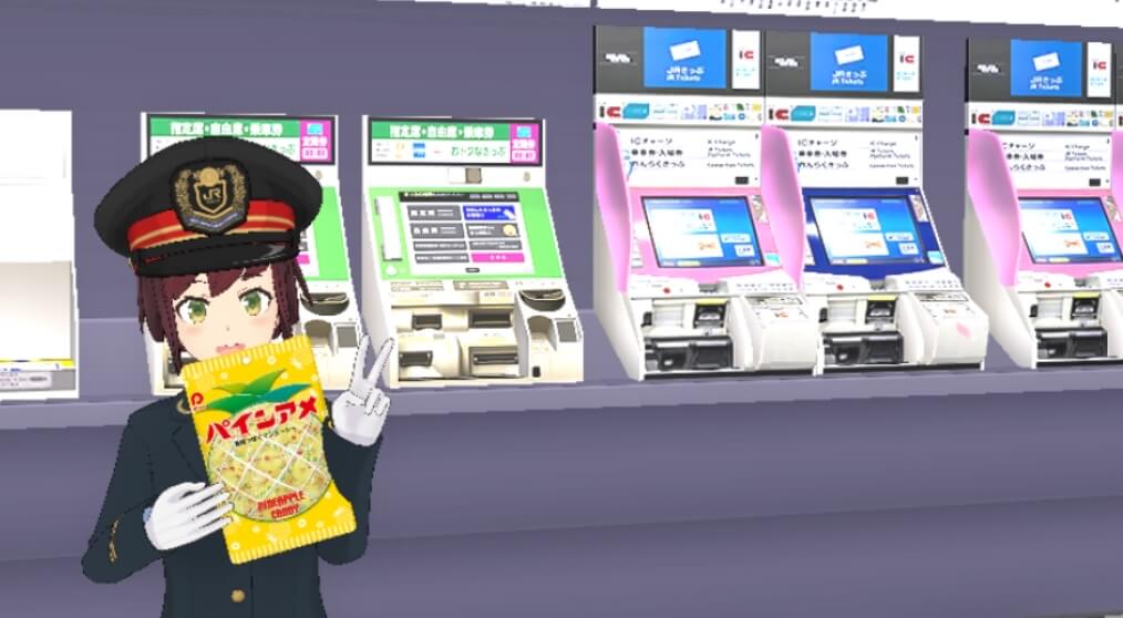 バーチャル大阪駅内ギミック（改札機前）