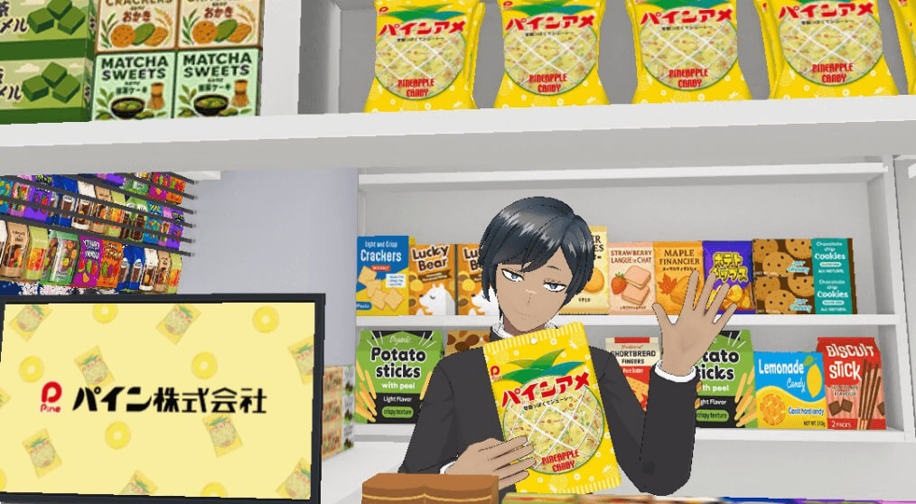 バーチャル大阪駅内ギミック（売店ブース）