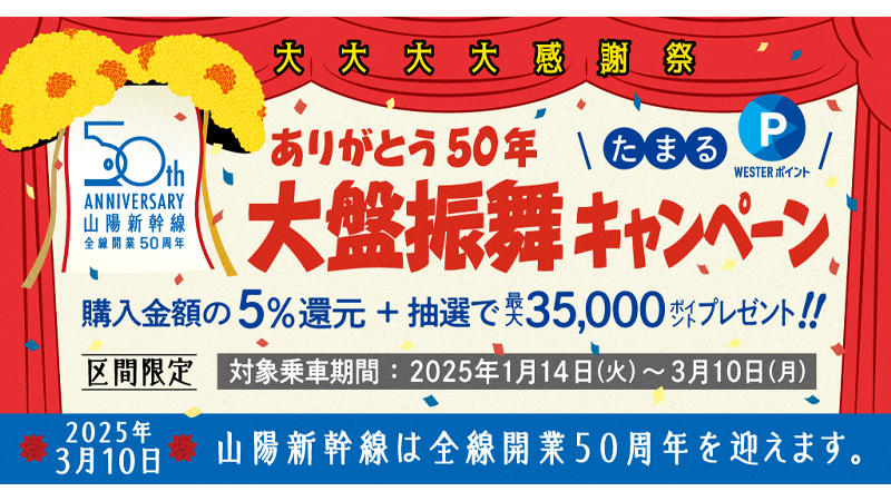 ありがとう50年　大盤振舞キャンペーン