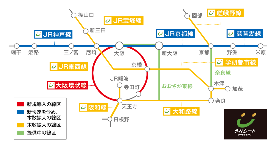 イメージ：「うれしート」の設定線区