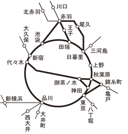 東京付近の特定区間図