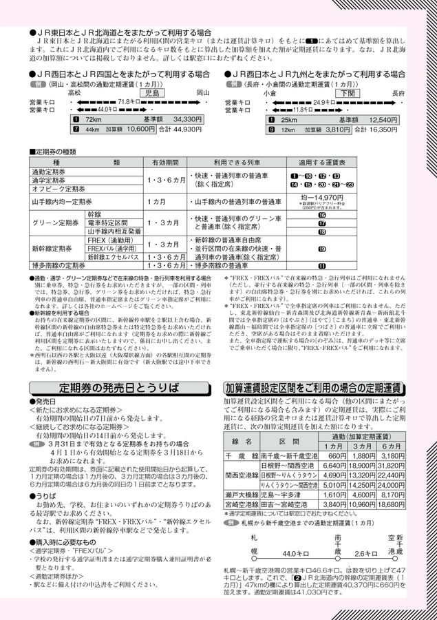2025年10月号】JR西日本 きっぷのルール