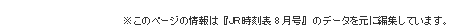 このページの情報は『JR時刻表』のデータを元に編集しています。