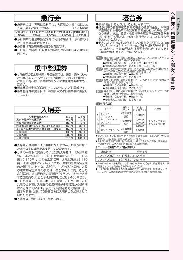 2026年2月号】JR西日本 きっぷのルール
