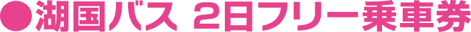 湖国バス 2日フリー乗車券