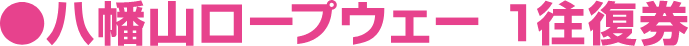 八幡山ロープウェー 1往復券