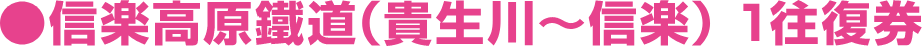 信楽高原鐵道（貴生川～信楽） 1往復券