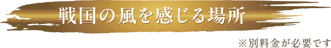 戦国の風を感じる場所 ※別料金が必要です